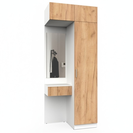 Набор мебели для прихожей "Марсель-252" МР 01-252 В2490 Ш1000 Г580 (ЛДСП Дуб крафт золотой)